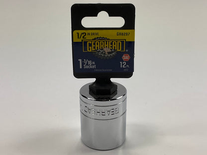 Gearhead GH8297 1/2'' Drive X 1-1/16'' SAE 12 PT Socket