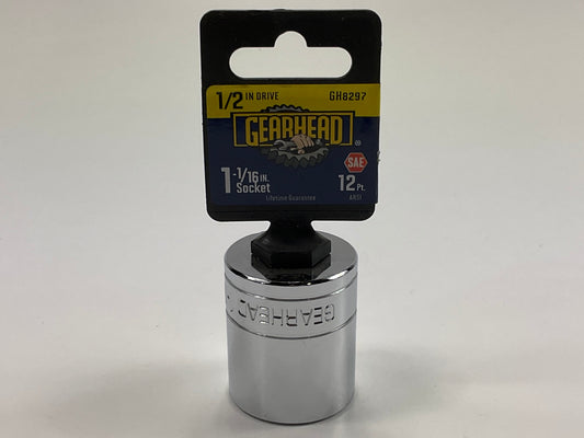 Gearhead GH8297 1/2'' Drive X 1-1/16'' SAE 12 PT Socket