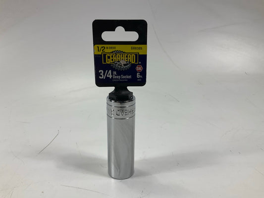Gearhead GH8305 1/2'' Drive, 6 Point, 3/4'' Deep Socket