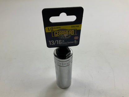 Gearhead GH8306 1/2'' Drive, 6 Point, 13/16'' Deep Socket