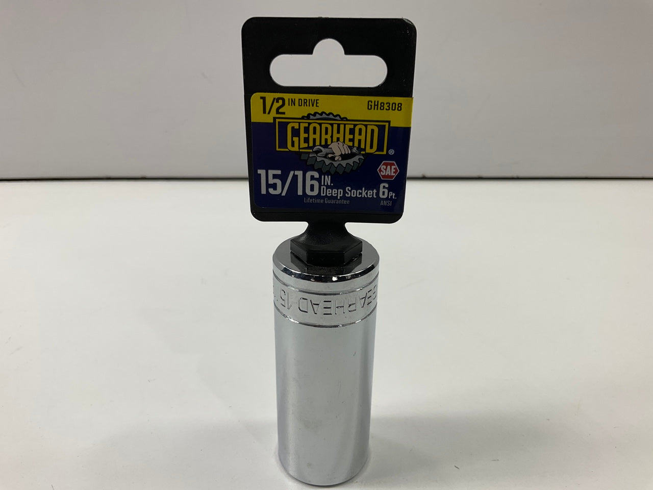 Gearhead GH8308 15/16'' Deep Socket, 6 Point, 1/2'' Drive