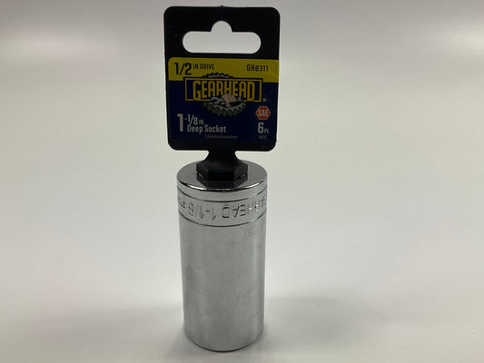 Gearhead GH8311 1/2'' Drive X 1-1/8'' Deep SAE 6PT Socket