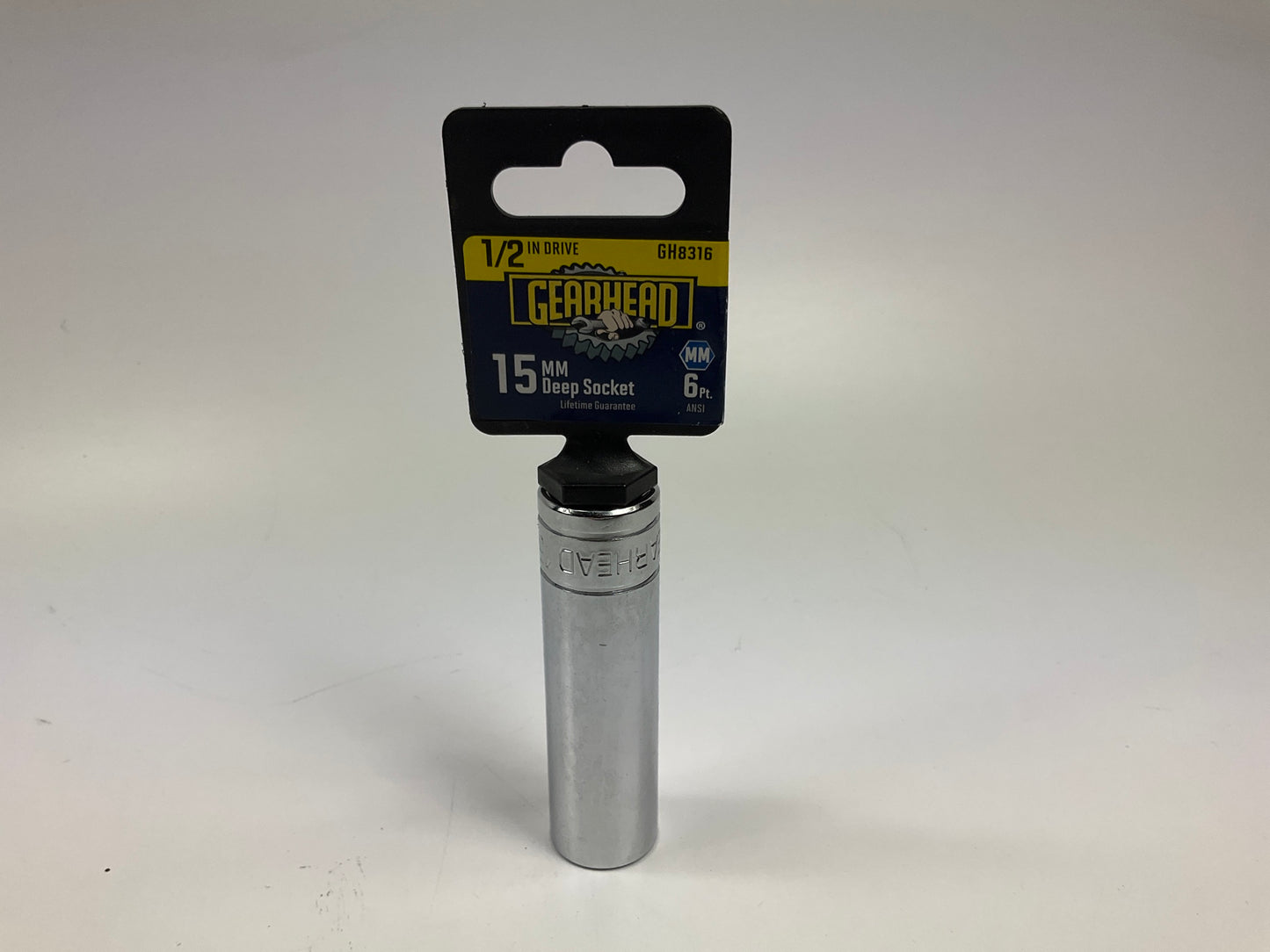 Gearhead GH8316 15mm Deep Socket, 6 Point, 1/2'' Drive