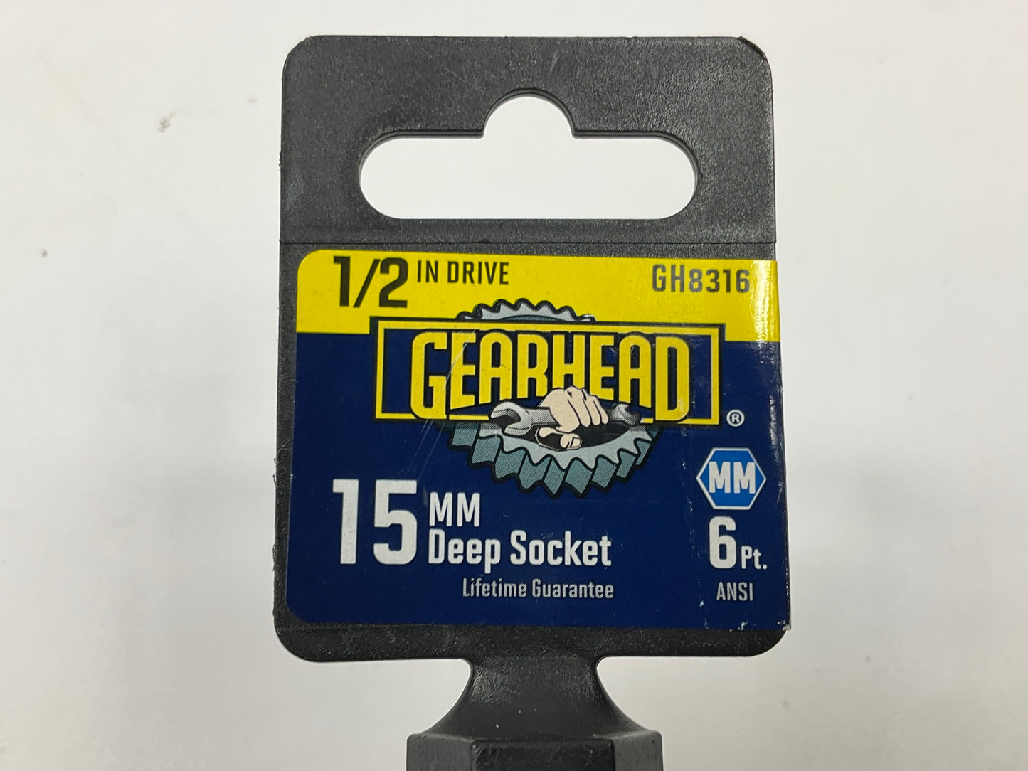 Gearhead GH8316 15mm Deep Socket, 6 Point, 1/2'' Drive