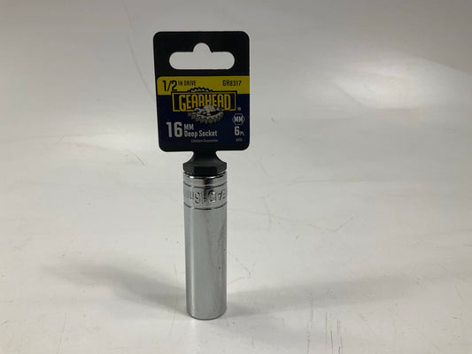 Gearhead GH8317 - 6 Point, 1/2'' Drive, 16MM Deep Socket