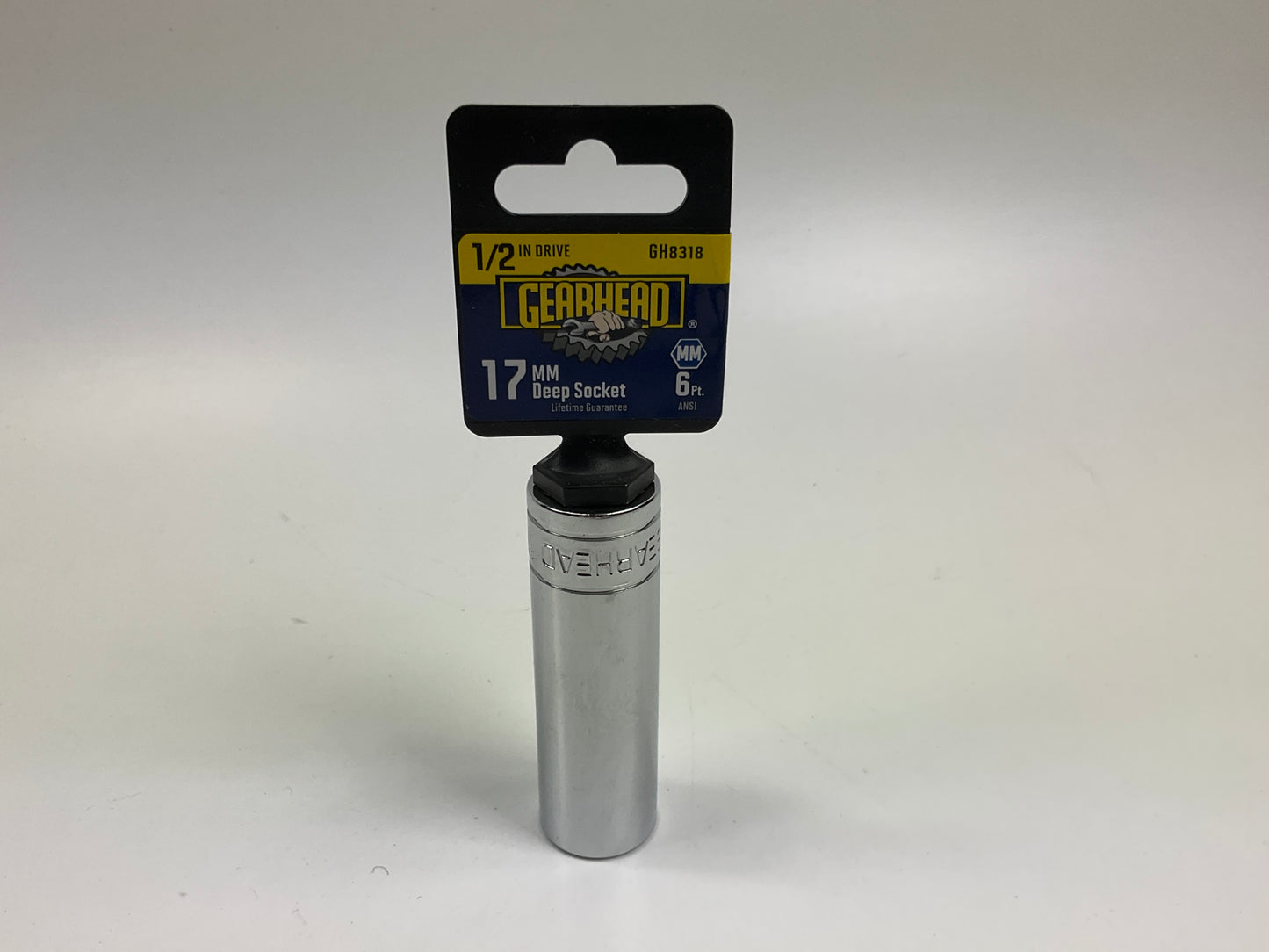 Gearhead GH8318 17mm Deep Socket, 6 Point, 1/2'' Drive