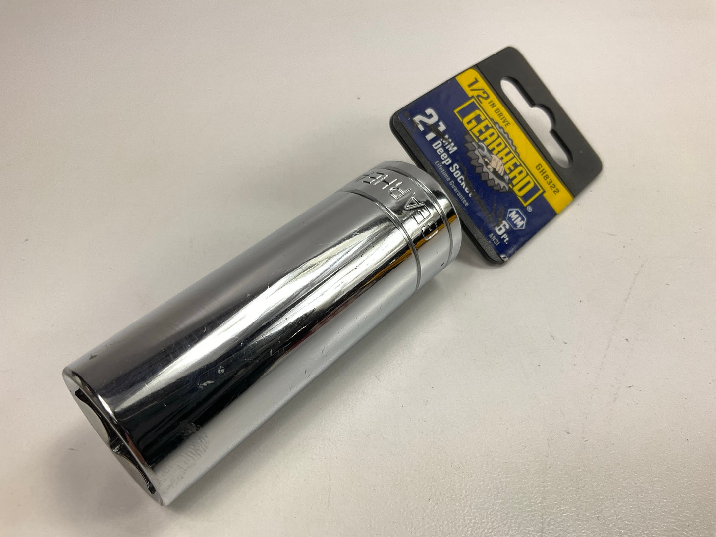 Gearhead GH8322 1/2'' Drive, 6 Point, 21mm Metric Deep Socket