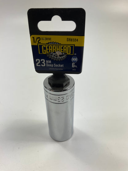 Gearhead GH8324 23mm Deep Socket, 6 Point, 1/2'' Drive