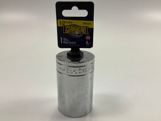 Gearhead GH8328 1/2'' Drive X 1-1/2'' Deep SAE 6PT Socket