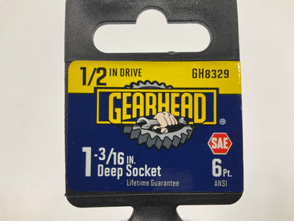 Gearhead GH8329 1-3/16'' Deep Socket, 6 Point, 1/2'' Drive