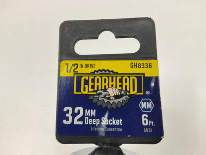 Gearhead GH8336 1/2'' Drive X 32mm Deep, 6PT Socket