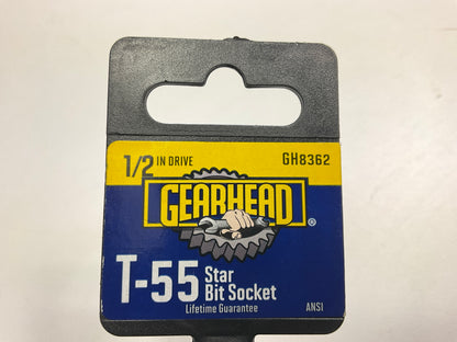 Gearhead GH8362 T-55 Star Bit Socket, 1/2'' Drive