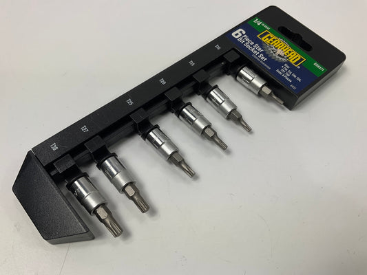 Gearhead GH8371 1/4'' Drive Star Bit Torx Socket Set- 6 Piece