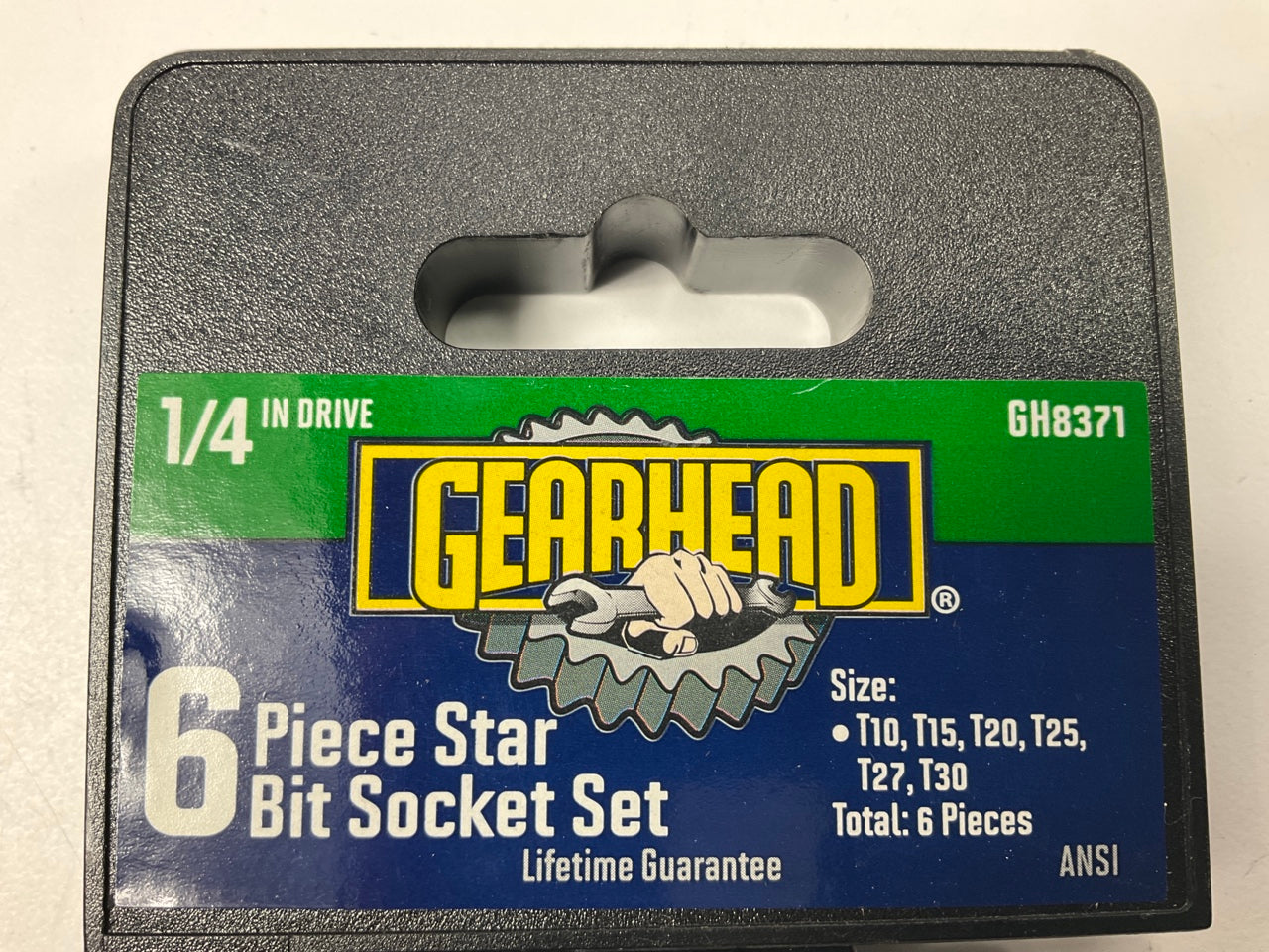 Gearhead GH8371 1/4'' Drive Star Bit Torx Socket Set- 6 Piece