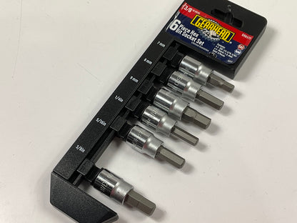 Gearhead GH8372 3/8'' Drive Hex Socket Set, 6-Piece