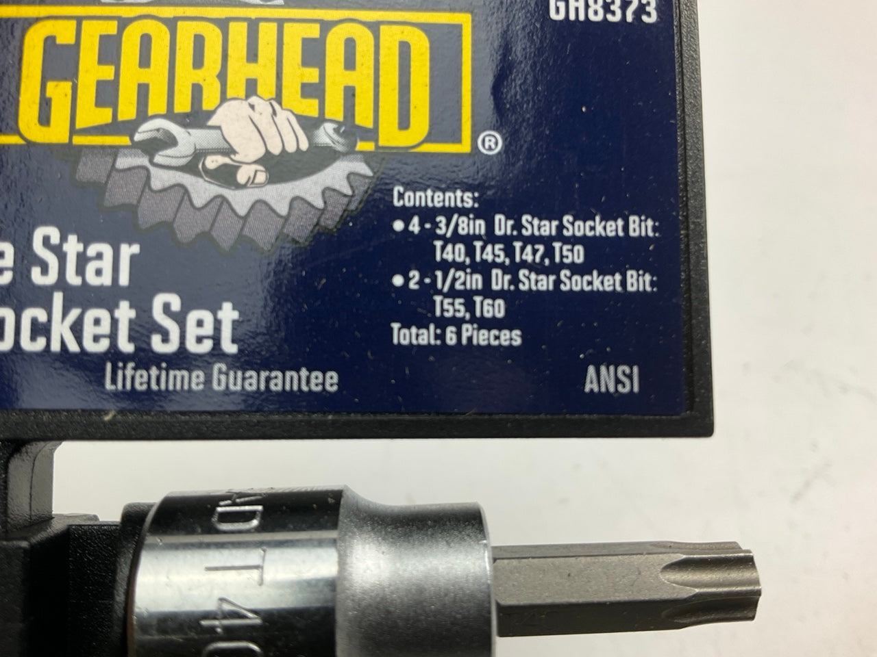 Gearhead GH8373 3/8'' & 1/2'' Drive Star Bit Socket Set, 6-Piece
