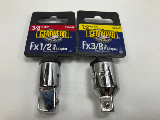 GH8406 3/8'' Drive To 1/2'' Socket Adapter + GH8407 1/2'' Drive To 3/8'' Adapter