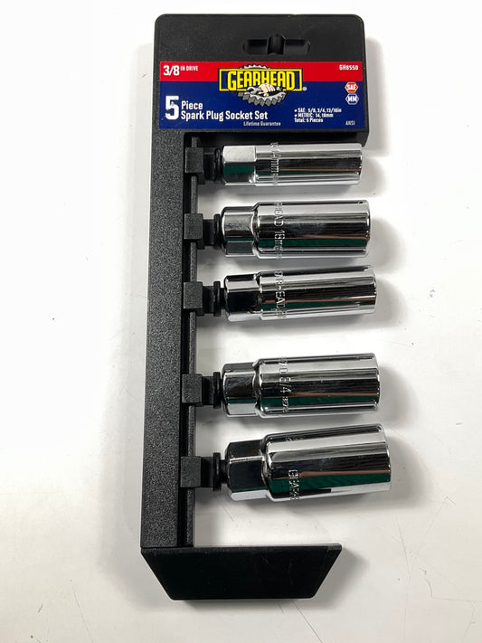 Gearhead GH8550 3/8'' Drive Spark Plug Socket Set, 5-Piece