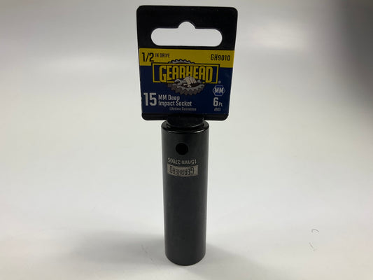 Gearhead GH9010 1/2'' Drive X 15mm Deep Impact 6 Point Socket