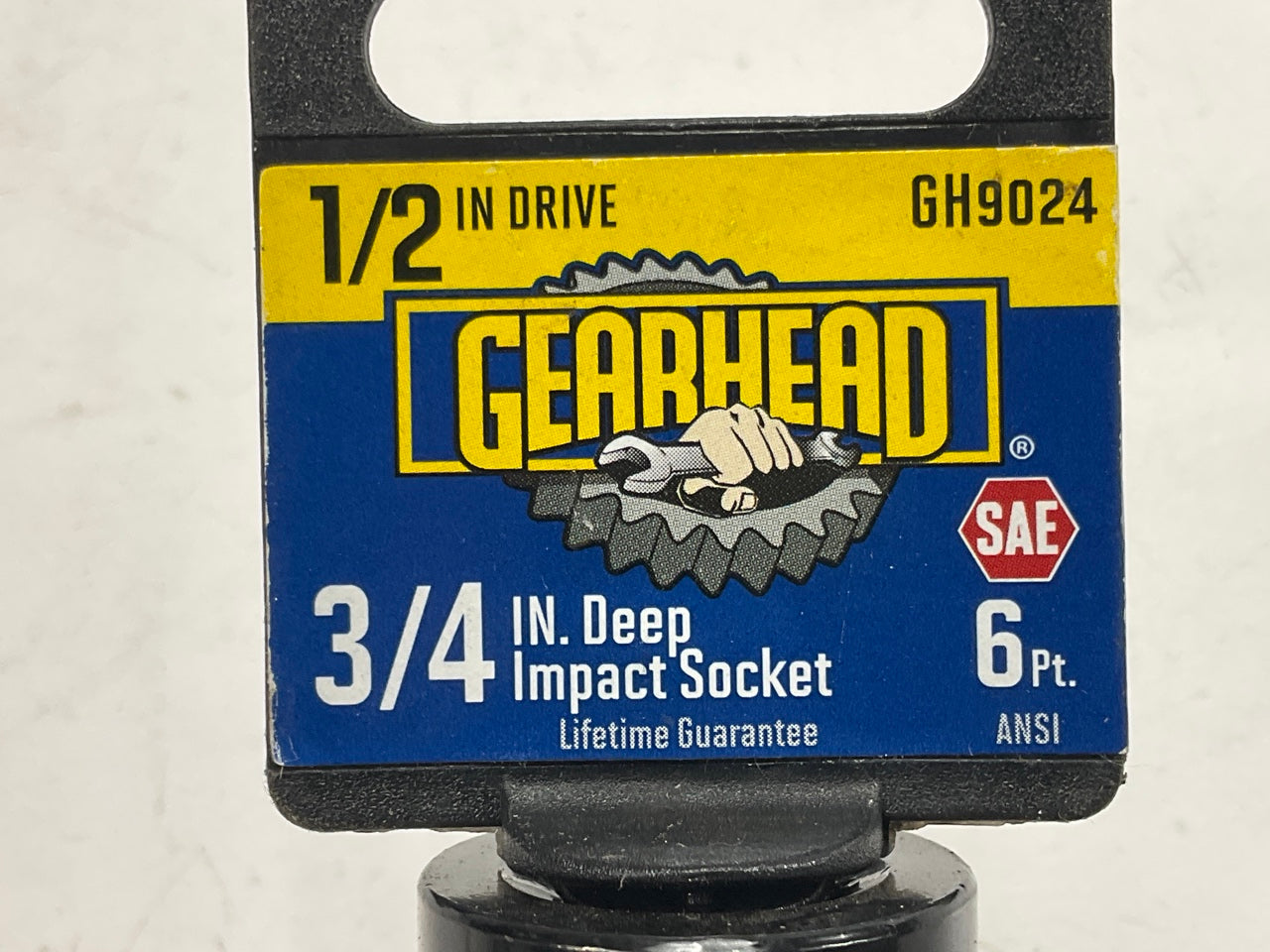 Gearhead GH9024 3/4'' Deep Impact Socket, 6 Point, 1/2'' Drive