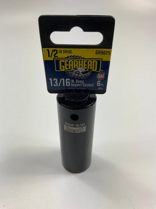 Gearhead GH9025 1/2'' Drive X 13/16 In Deep Impact SAE 6 Point Socket