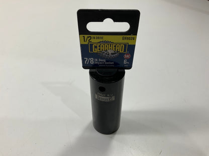 Gearhead GH9026 1/2'' Drive X 7/8 In Deep Impact SAE 6 Point Socket