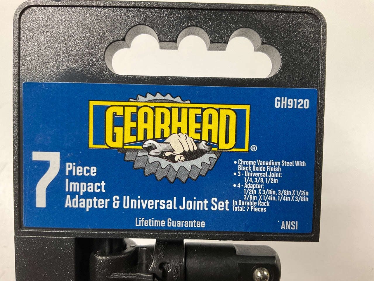 Gearhead GH9120 Impact Adapter & Universal Joint Set, 7-Piece