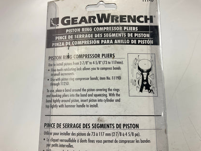 Gearwrench 1114D Piston Ring Compressor Pliers - 2-5/8 To 5-7/8''