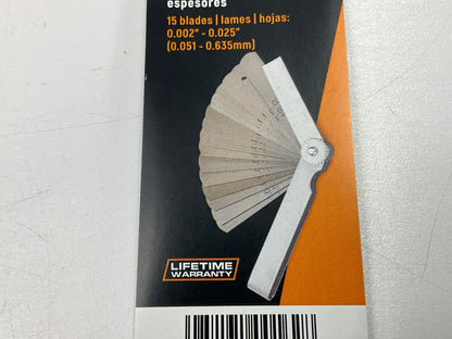 Gearwrench 162D 15 Blade SAE/Metric Feeler Gauge 0.002- 2.025'' (0.051 - 0.635mm)