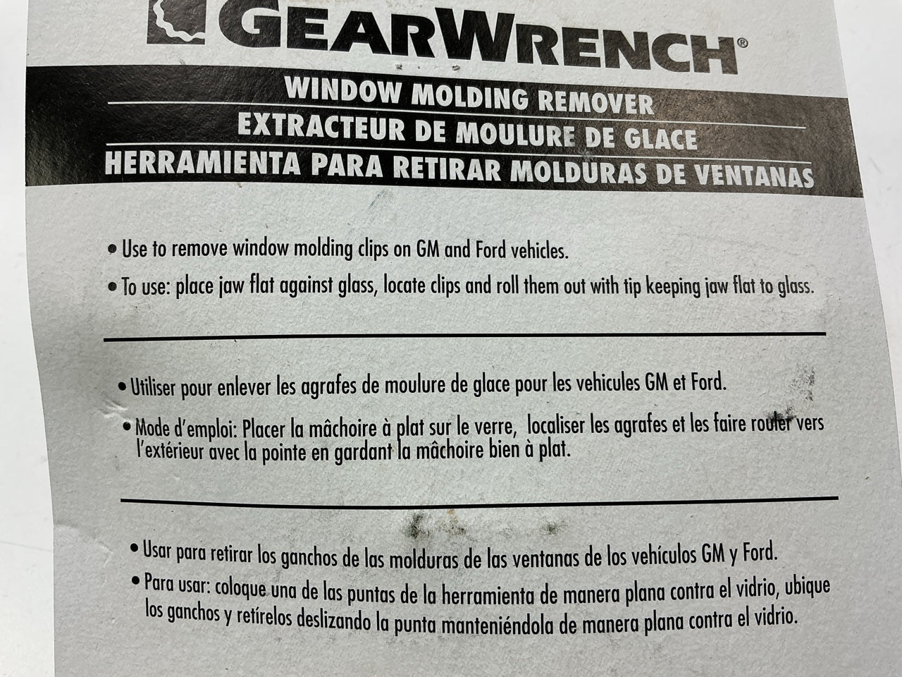 Gearwrench 2038D Window Molding Remover
