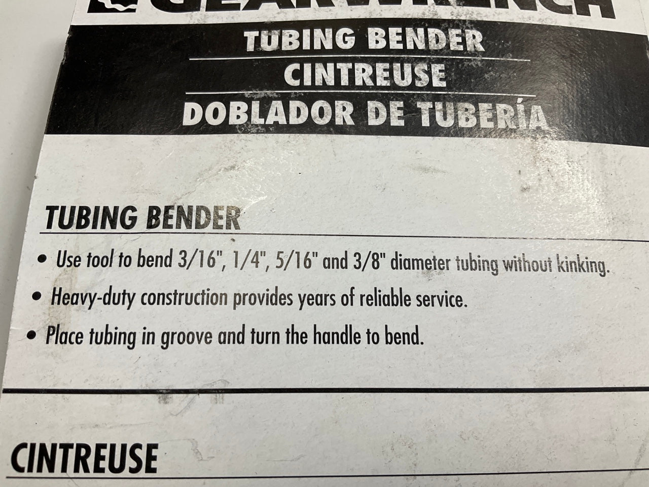GEARWRENCH 2517D Tubing Bender For 3/16'', 1/4'', 5/16'', 3/8'' Tube Bend Tool