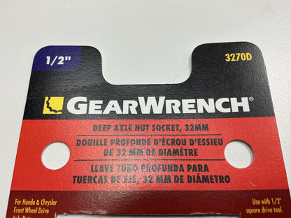 Gearwrench 3270D 32 Mm Deep 1/2'' Drive Deep Axle Nut Socket