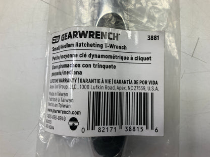 GearWrench 3881, Small / Medium Ratcheting T- Wrench