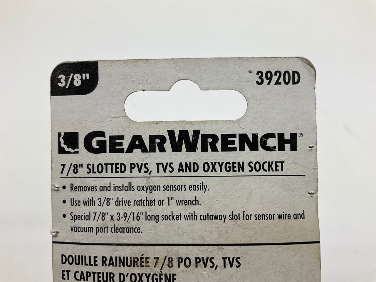 Gearwrench 3920D 7/8'' (22MM) Slotted 3/8 Drive PVS TVS And Oxygen Socket