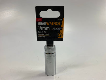 Gearwrench 80149 - 1/4'' Drive 6 Point Deep Metric Socket 14mm