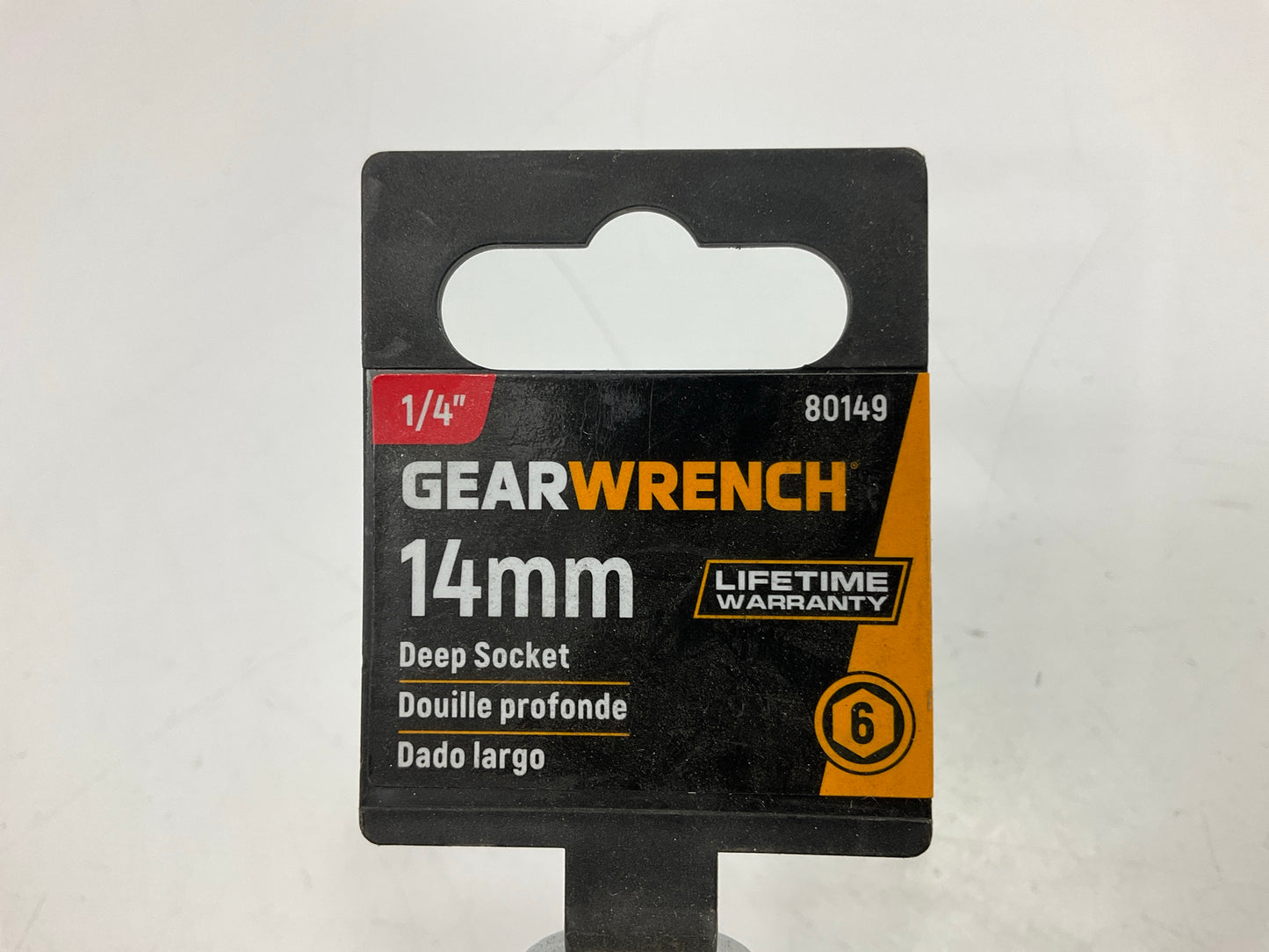Gearwrench 80149 - 1/4'' Drive 6 Point Deep Metric Socket 14mm