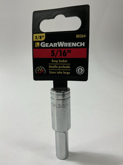 Gearwrench 80364 3/8'' Drive 6 Point Deep SAE Socket 5/16''