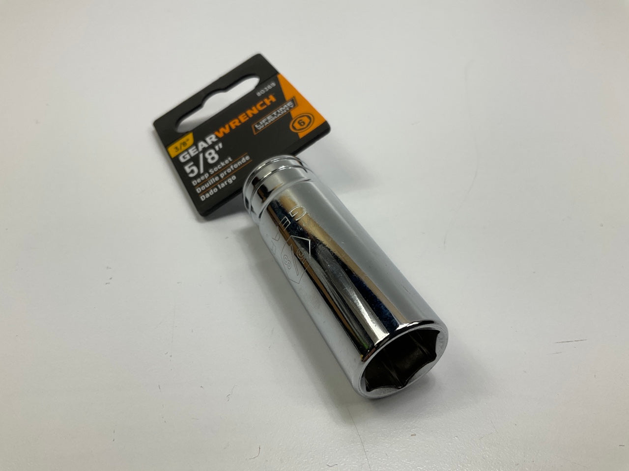 Gearwrench 80369 3/8'' Drive 5/8'' Deep Socket, SAE 6-point