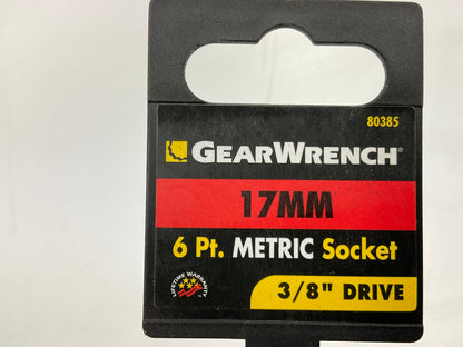 Gearwrench 80385 3/8'' Drive 6 Point Metric Socket 17mm