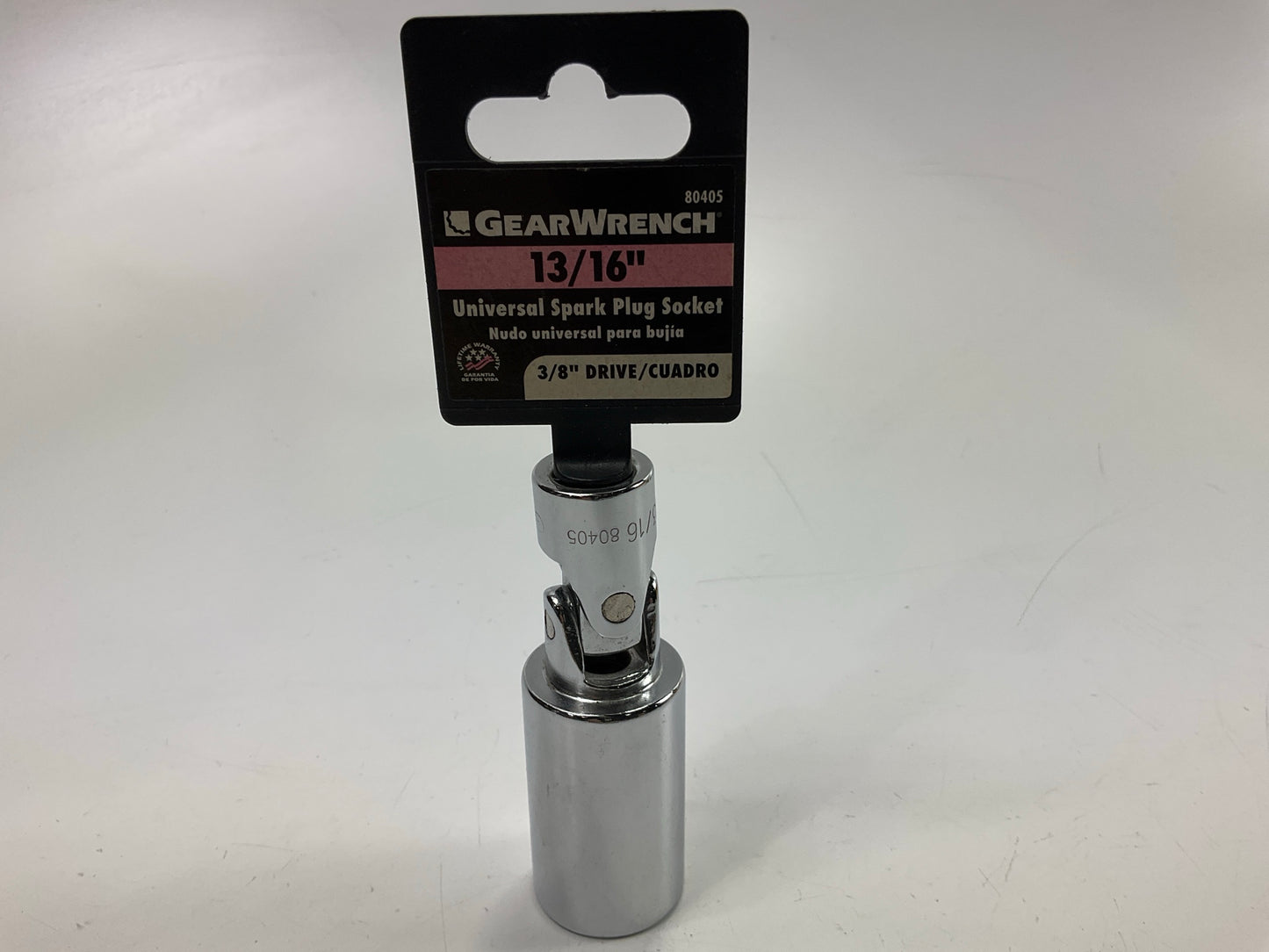 Gearwrench 80405 13/16'' Universal Spark Plug Socket. 3/8'' Drive, Swivel
