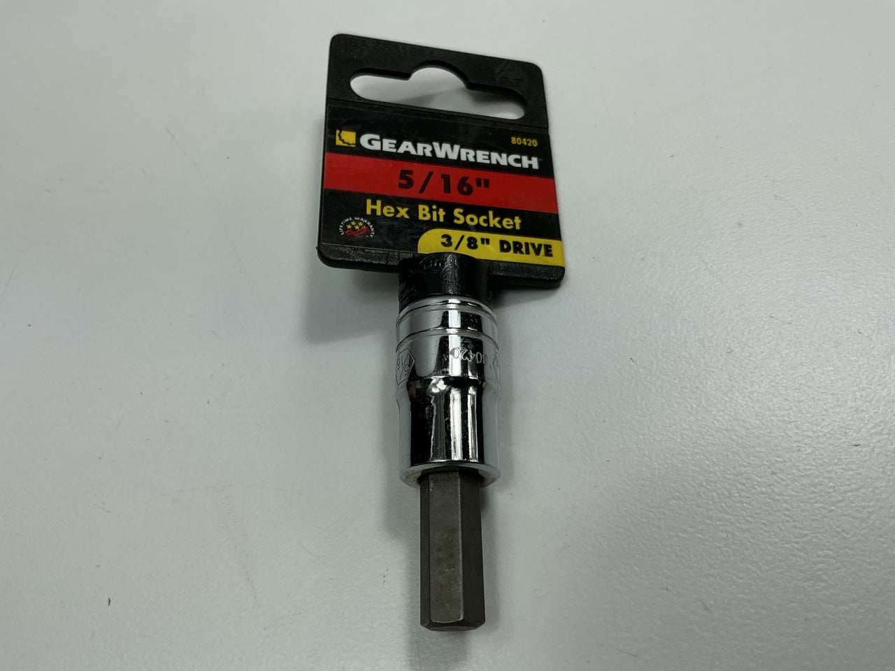 Gearwrench 80420 3/8'' Drive Hex Bit SAE Socket 5/16''