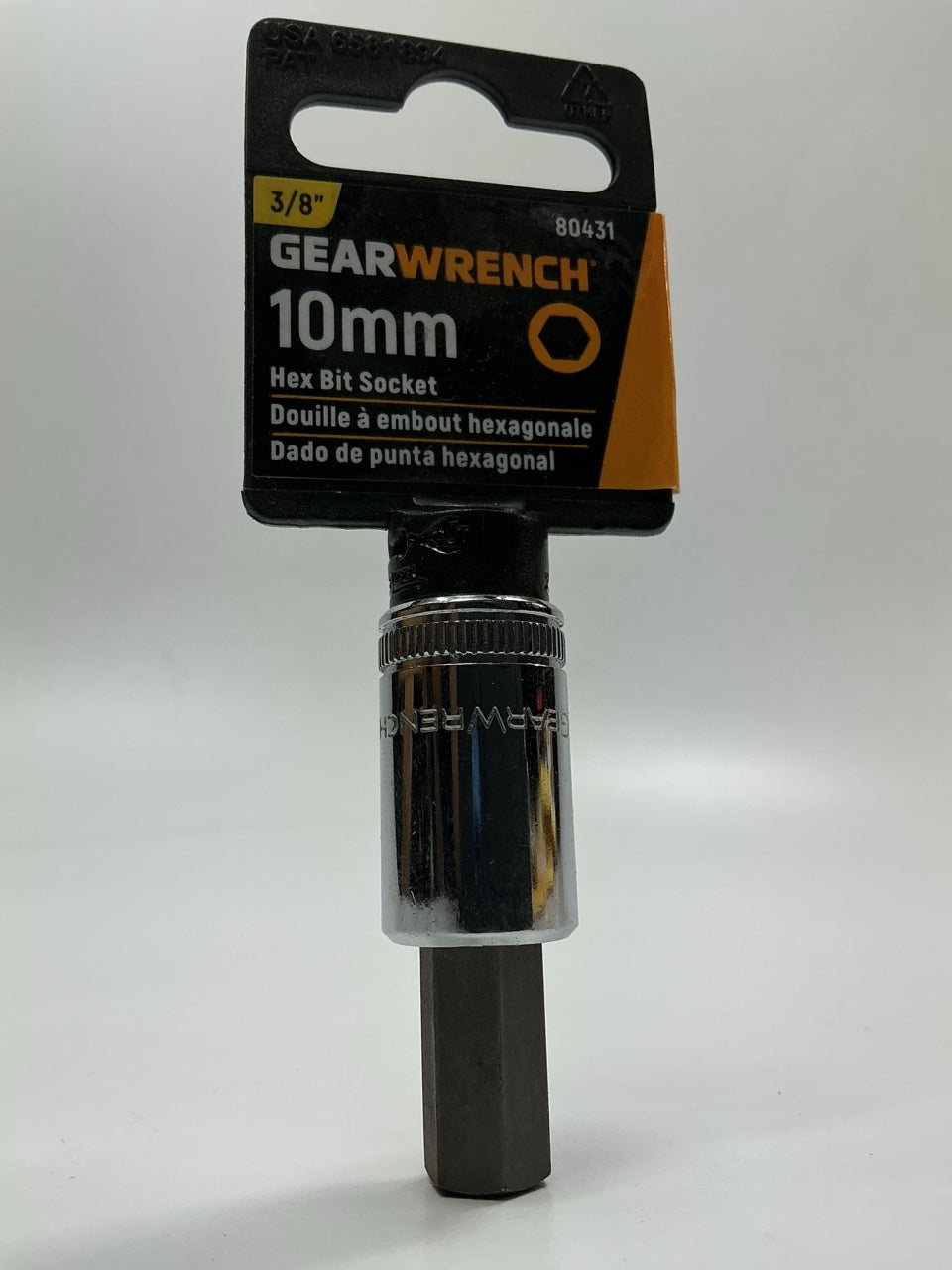 Gearwrench 80431 3/8'' Drive Hex Bit Metric Socket 10mm