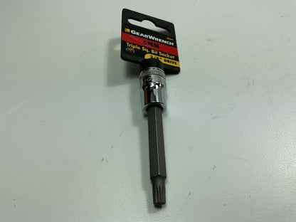 Gearwrench 80449 3/8'' Drive Extra Long Triple Square Bit Metric Socket 6mm