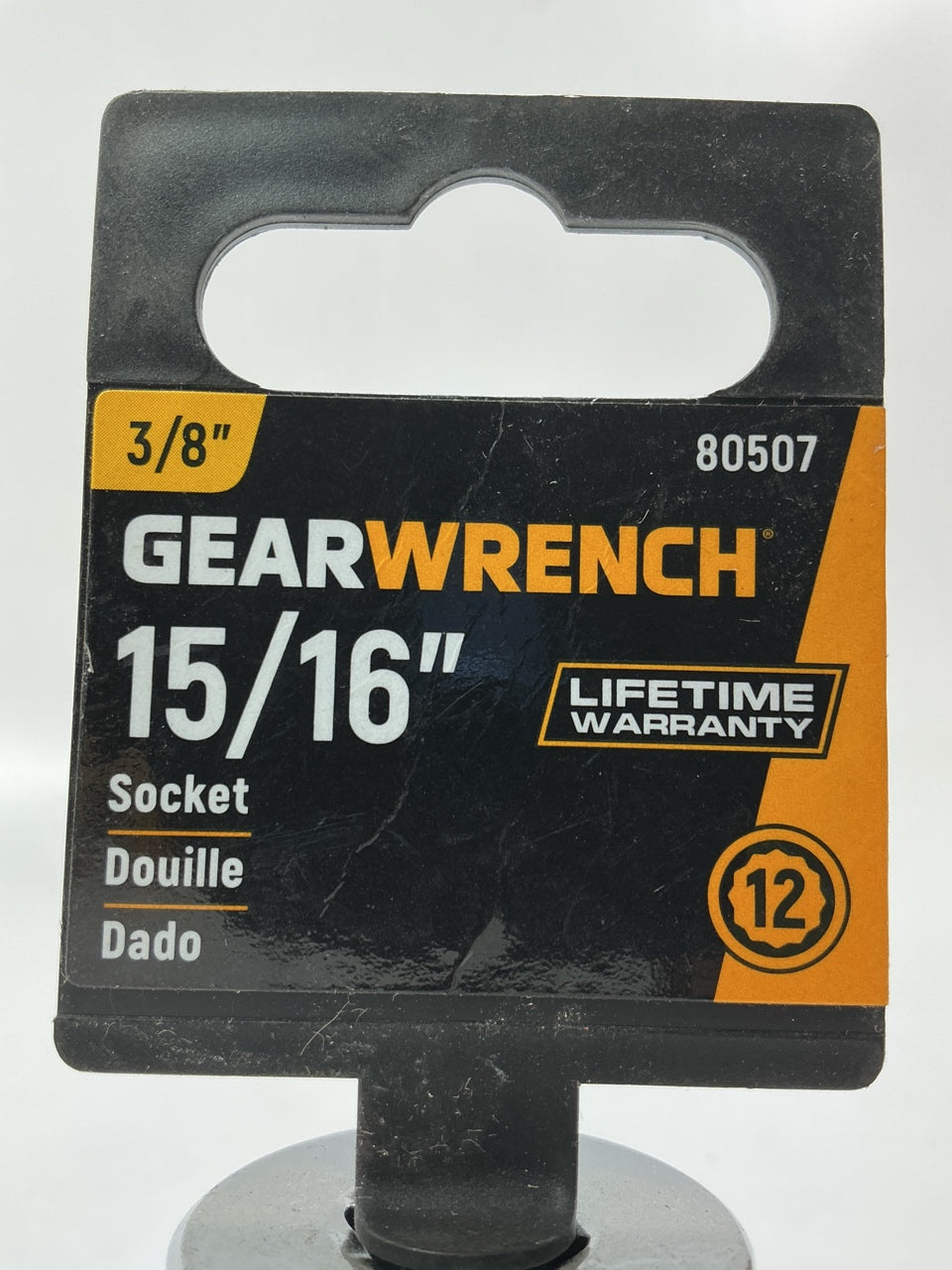 GearWrench 80507 15/16'' 12 Point SAE Socket, 3/8'' Drive