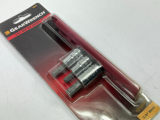 Gearwrench 80570 3-piece 3/8'' Drive SAE/Metric Hex Bit Socket Set 8mm 1/4'', 3/8''