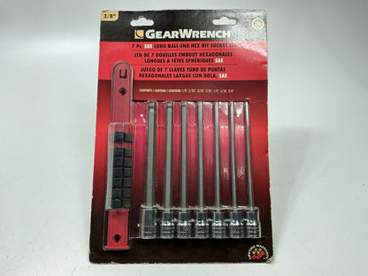Gearwrench 80574  7 Piece 3/8'' Drive Long Ball End Hex Bit SAE Socket Set