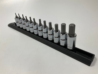 Gearwrench 80581 12 Piece 3/8'' Inch Drive SAE Hex Bit Socket Set 1/16''-3/8''