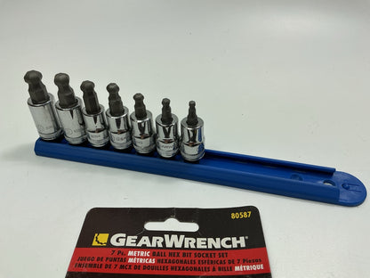 Gearwrench 80587 7 Piece 3/8'' Drive Ball End Hex Bit Metric Socket Set