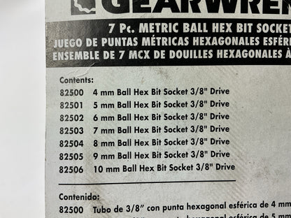 Gearwrench 80587 7 Piece 3/8'' Drive Ball End Hex Bit Metric Socket Set