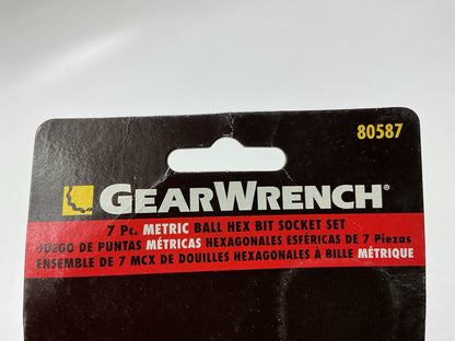 Gearwrench 80587 7 Piece 3/8'' Drive Ball End Hex Bit Metric Socket Set